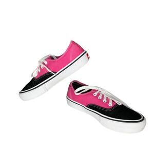 Vans Authentic Pro Suede Canvas Sneaker Magenta Pink Black Size Men 6